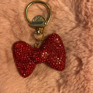 Sparkling red Bow keychain